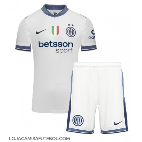 Camisa de Futebol Inter Milan Equipamento Secundário Infantil 2024-25 Manga Curta (+ Calças curtas)